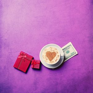cup, money and gifts